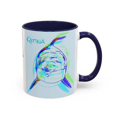 Katina Orca Whale Gestural Accent Coffee Mug (11, 15oz)