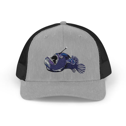 Angler Fish Embroidered Snapback Trucker Cap