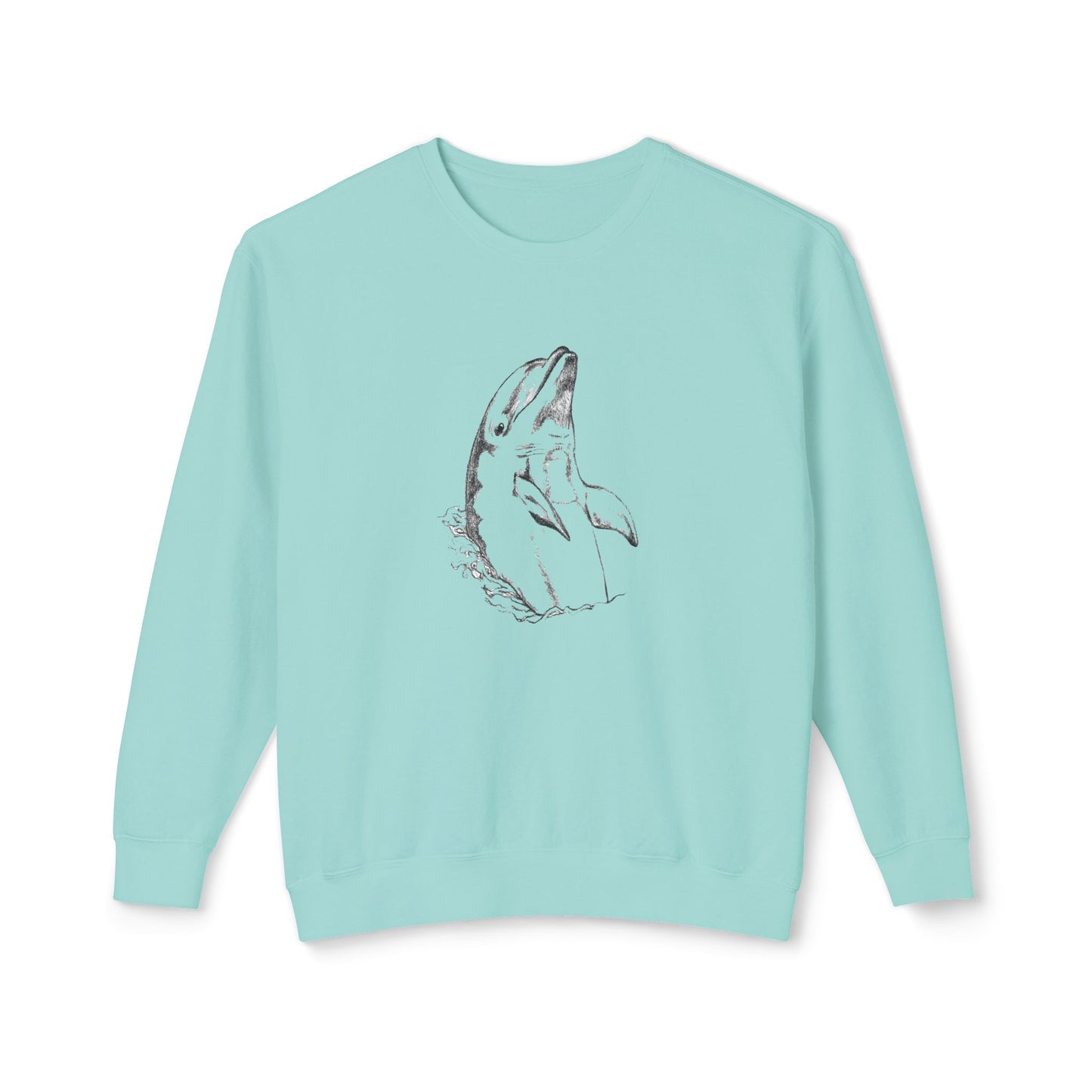 Dolphin Unisex Lightweight Crewneck Sweatshirt