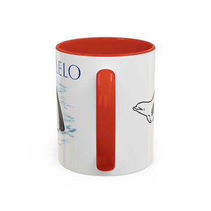 Pacific White Sided Dolphin Elelo Accent Coffee Mug 11oz.