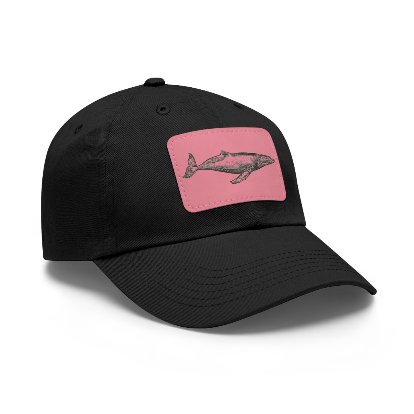 Humpback Whale Hat with Leather Patch (Rectangle)