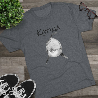 Katina Orca Whale Unisex Tri-Blend Graphic Crew Tee
