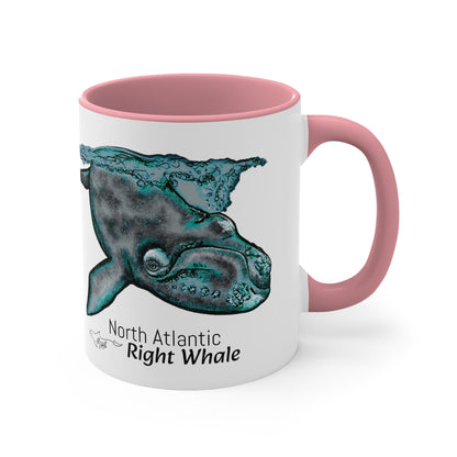 North Atlantic Right Whale Accent Coffee Mug, 11oz