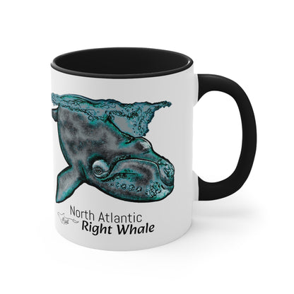 North Atlantic Right Whale Accent Coffee Mug, 11oz