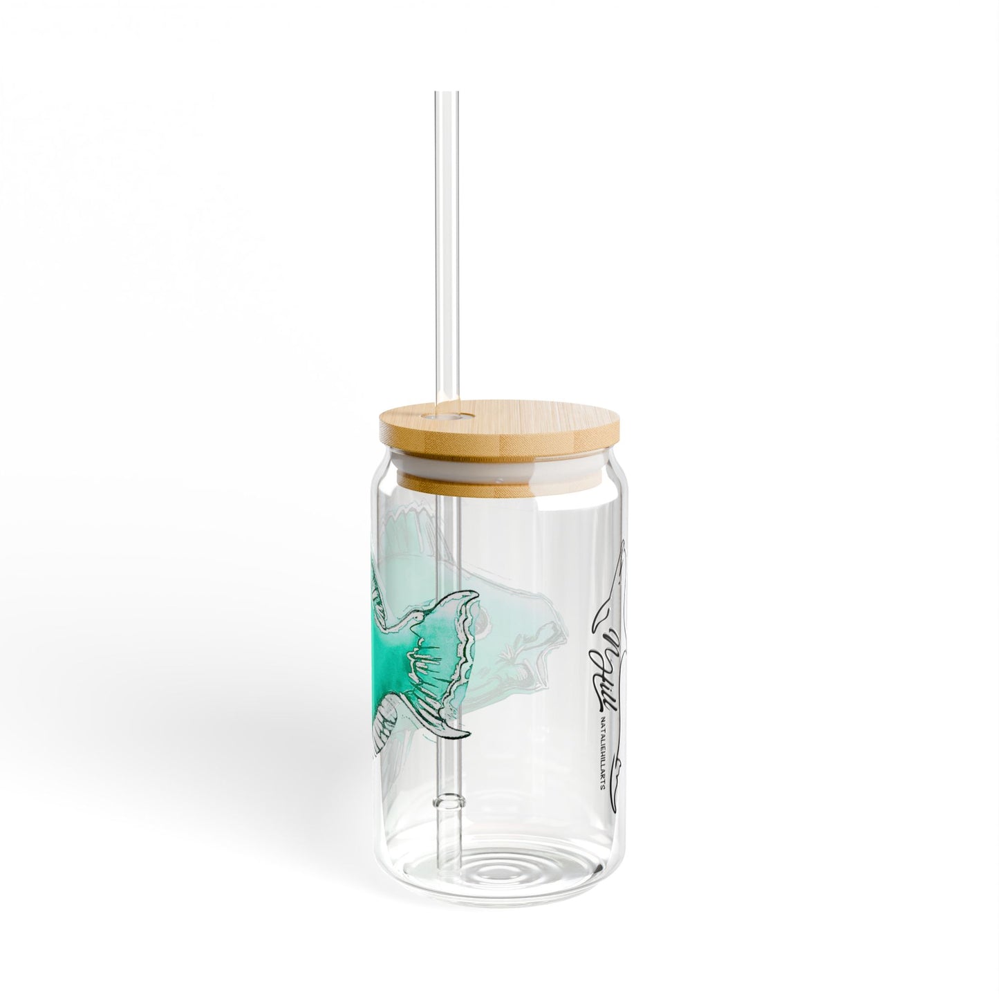 Parrot Fish Sipper Glass, 16oz