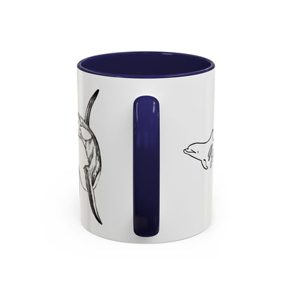 I Love Coffee and Orcas Accent Coffee Mug 11 oz