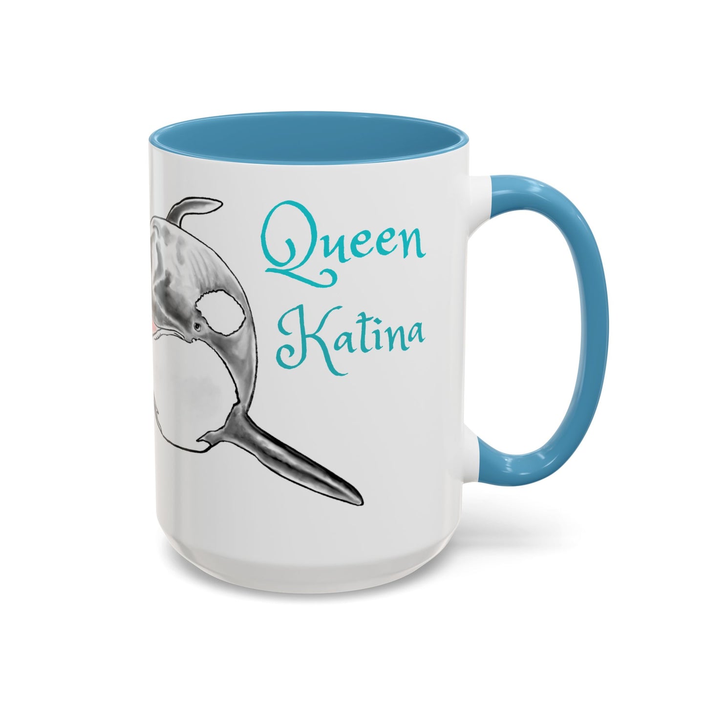 Queen Katina Orca Whale Accent Coffee Mug (11, 15oz)