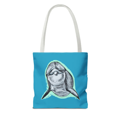 Curious Dolphin Tote Bag (AOP)