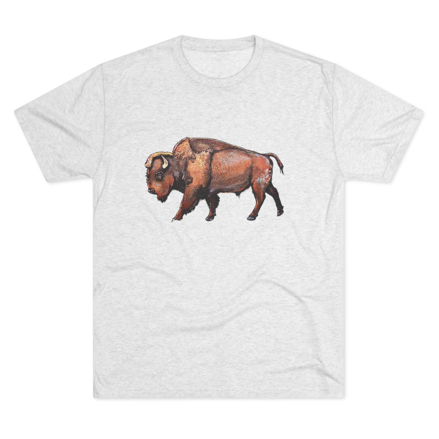 Bison Unisex Tri-Blend Crew Tee