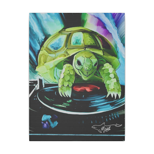 DJ Tortoise Matte Canvas, Stretched, 0.75"