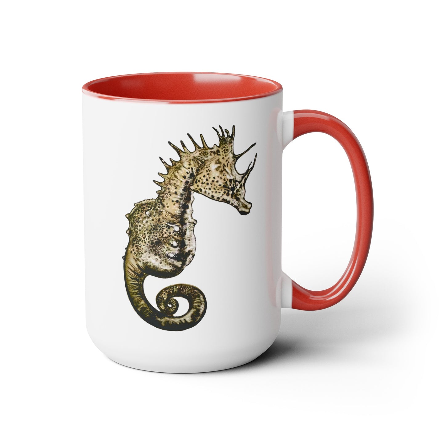 Sea Horse Two-Tone Coffee Mugs, 15oz