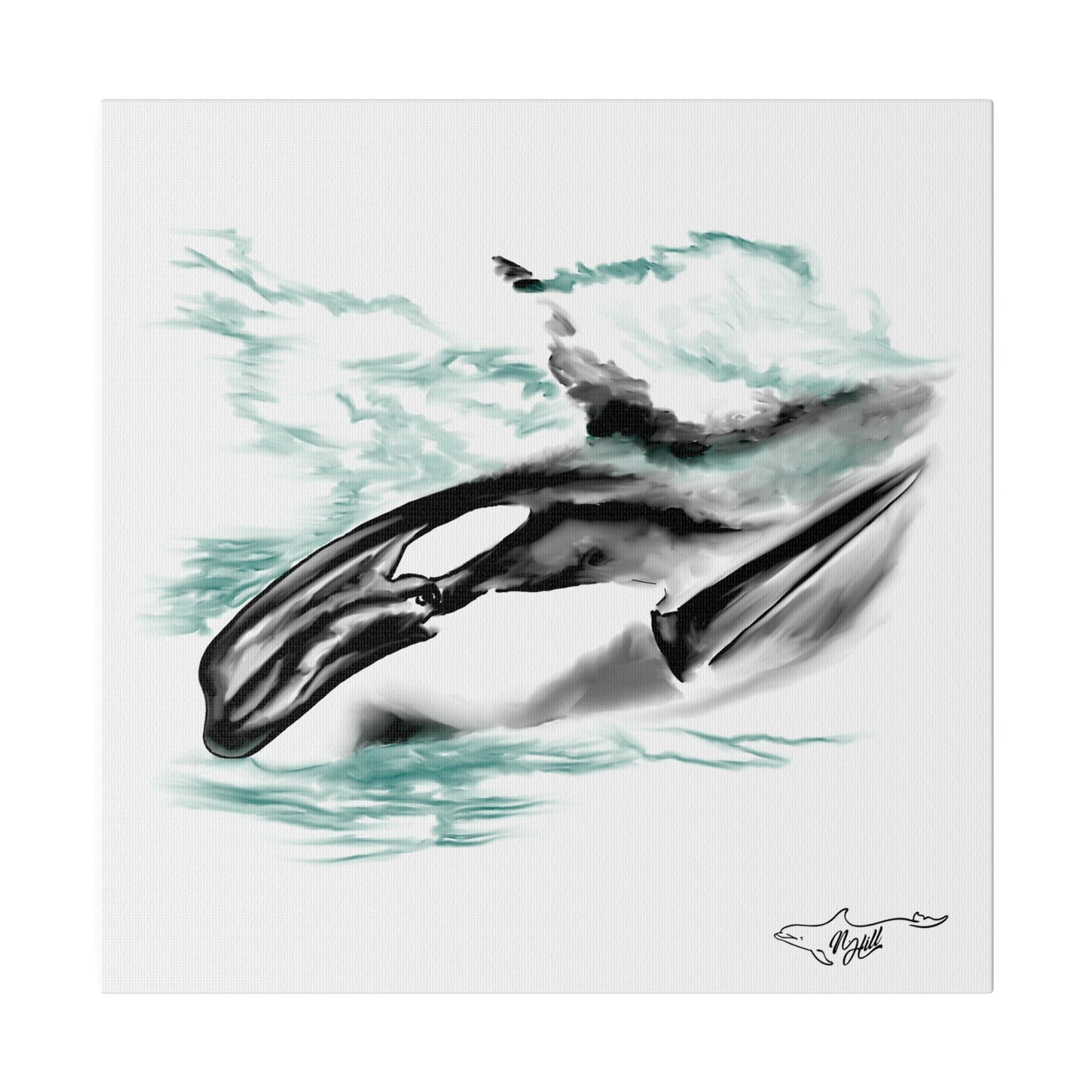 Orca Matte Canvas, Stretched, 0.75"