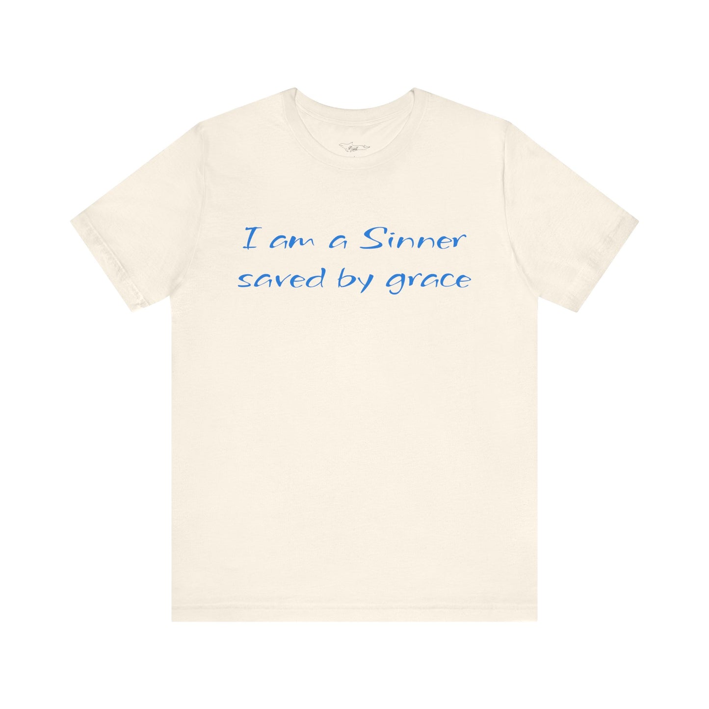 I Am A Sinner Saved By Grace Jersey Short Sleeve Tee