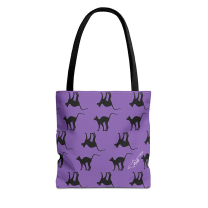 Black Cat Tote Bag (AOP)