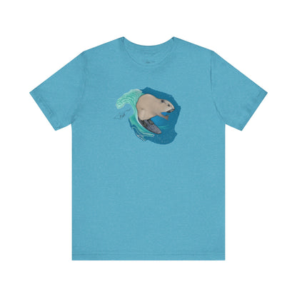 Surfing Beaver Unisex Jersey Short Sleeve Tee