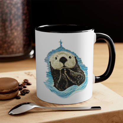 Sea Otter Accent Coffee Mug, 11oz