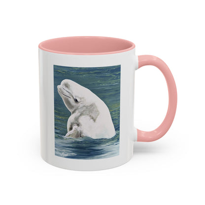 Beluga Whale Blue Hughes Accent Coffee Mug, 11oz