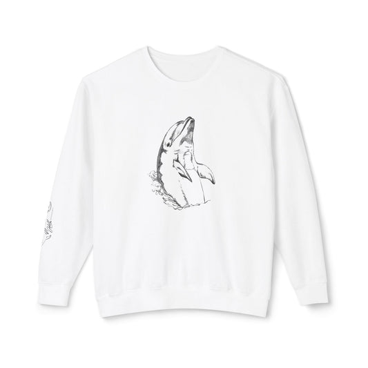 Dolphin Unisex Lightweight Crewneck Sweatshirt