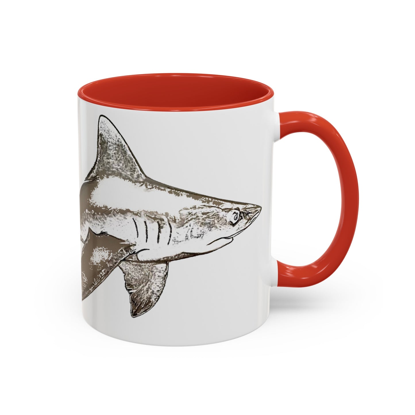 Oceanic Whitetip Shark Accent Coffee Mug, 11oz