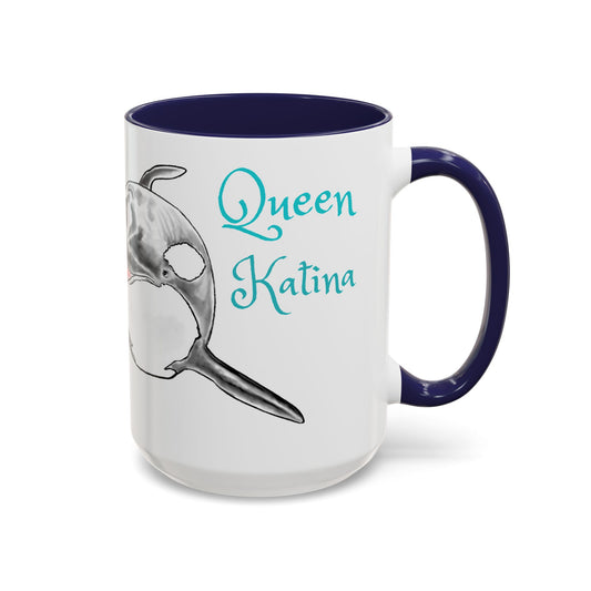 Queen Katina Orca Whale Accent Coffee Mug (11, 15oz)