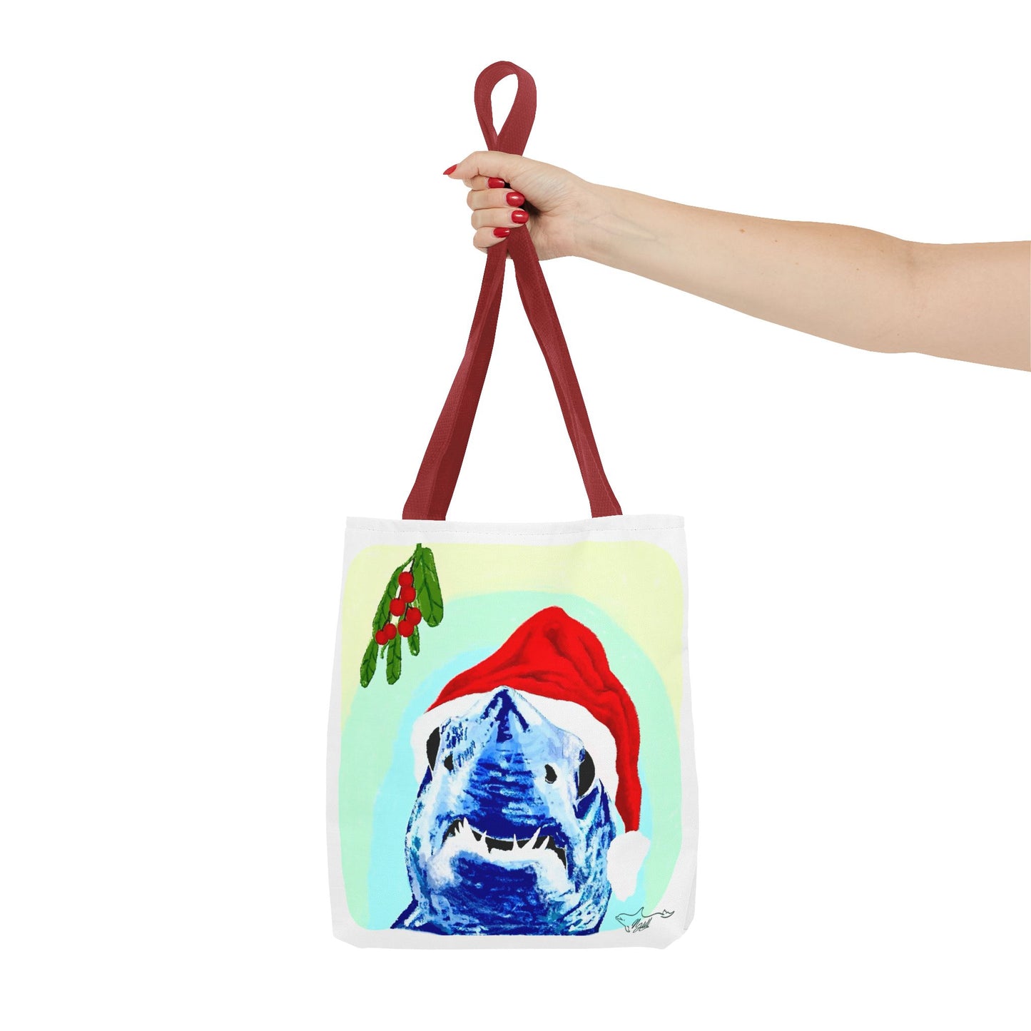 Mistletoe Mako Shark Tote Bag (AOP)