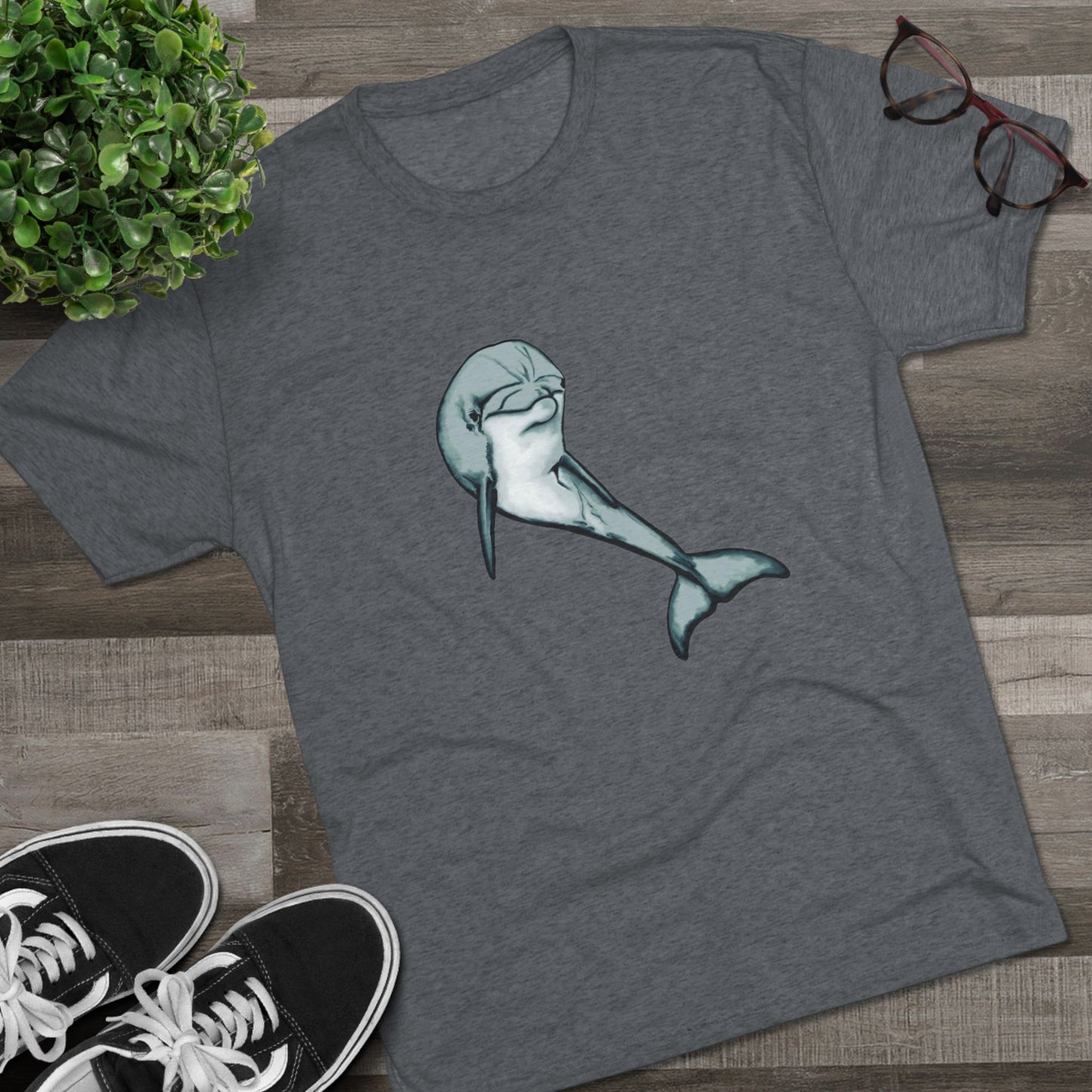 Bottlenose Dolphin Unisex Tri-Blend Crew Tee