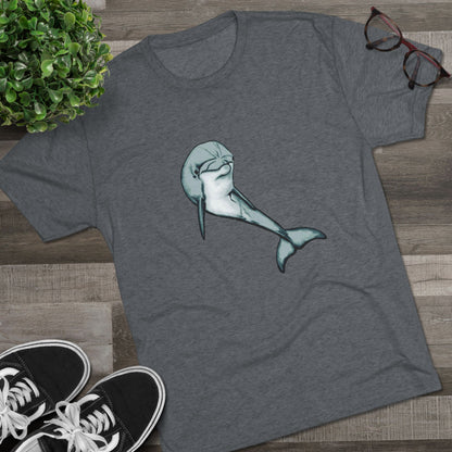 Bottlenose Dolphin Unisex Tri-Blend Crew Tee