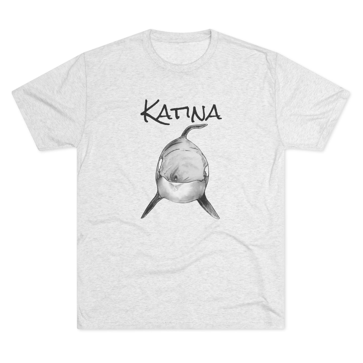 Katina Orca Whale Unisex Tri-Blend Graphic Crew Tee