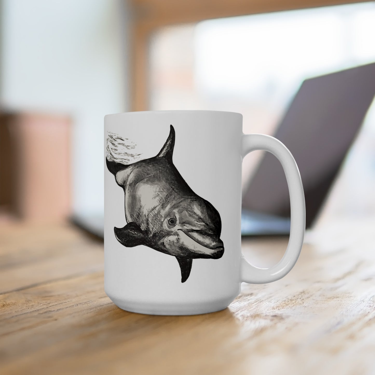 Dolphin Dive Ceramic Mug 15oz