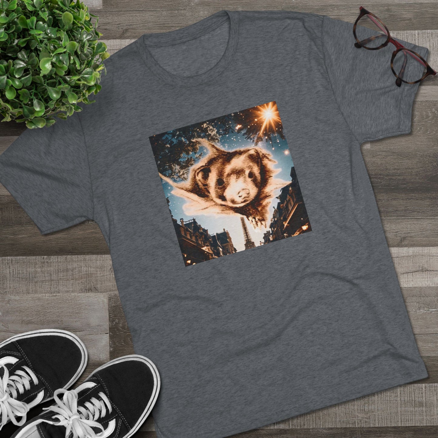 Paris Ferret Unisex Tri-Blend Crew Tee