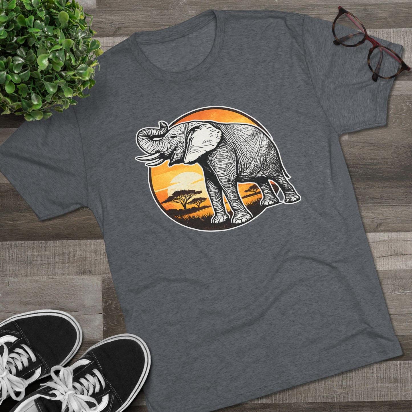 Elephant Unisex Tri-Blend Crew Tee