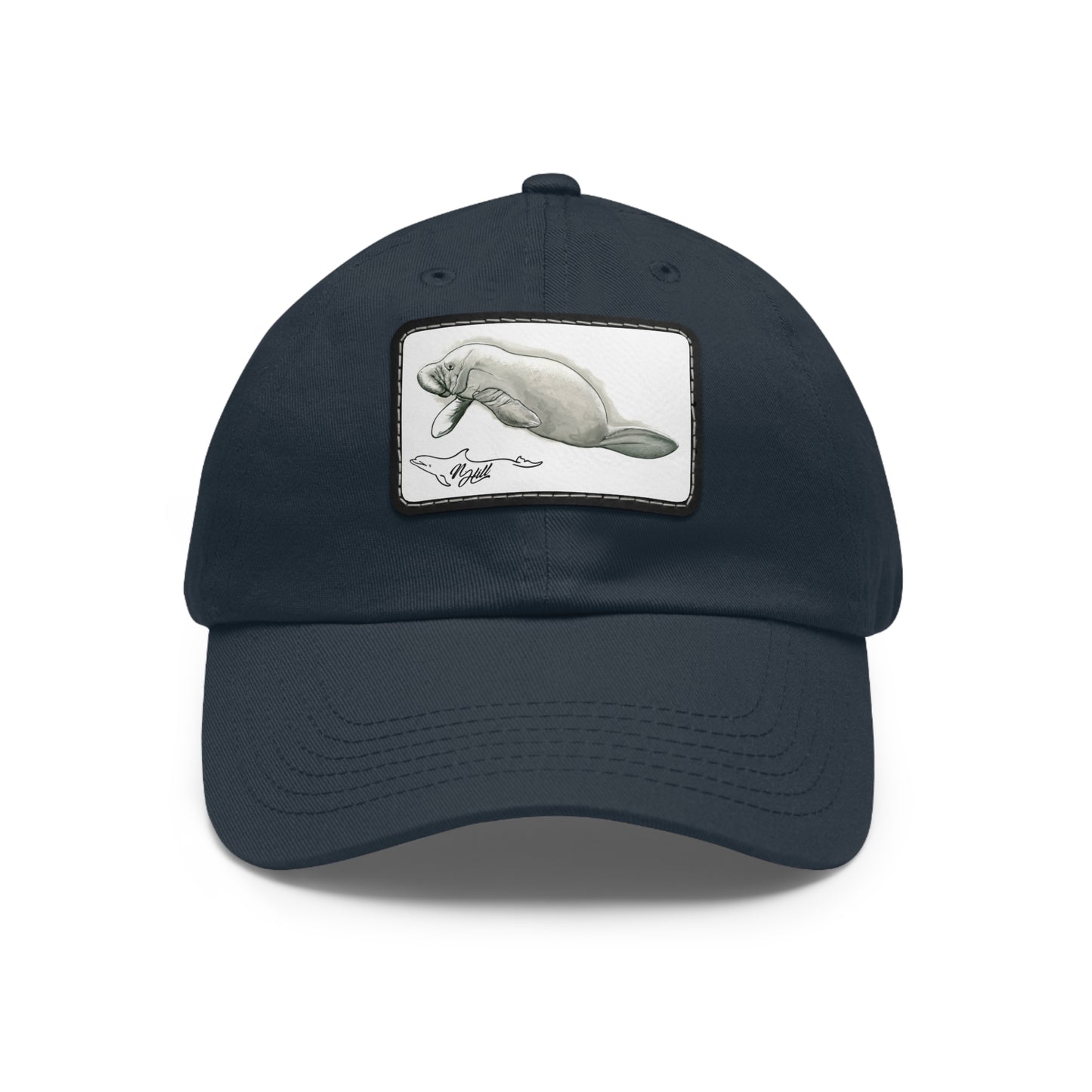 Manatee Hat with Leather Patch (Rectangle)