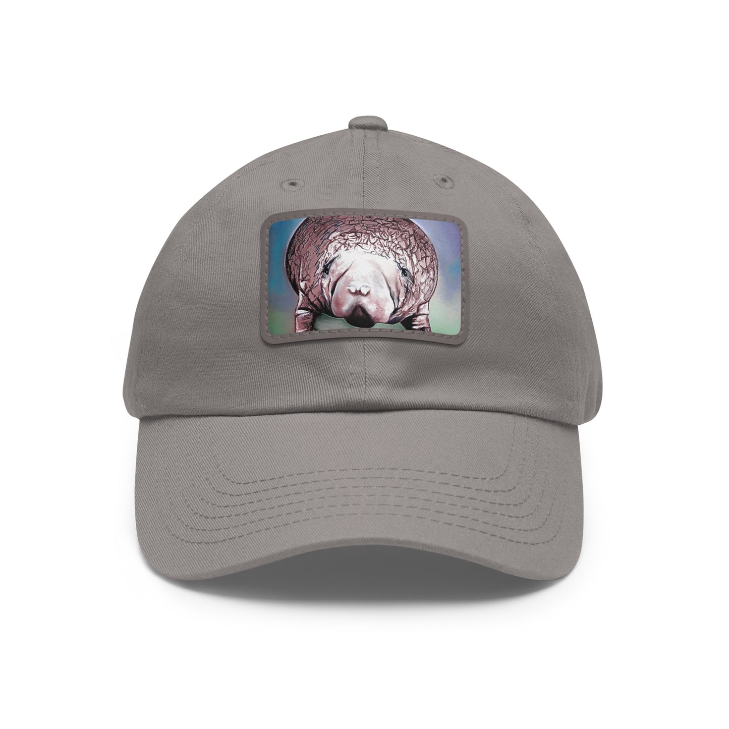 Manatee Hat with Leather Patch (Rectangle)