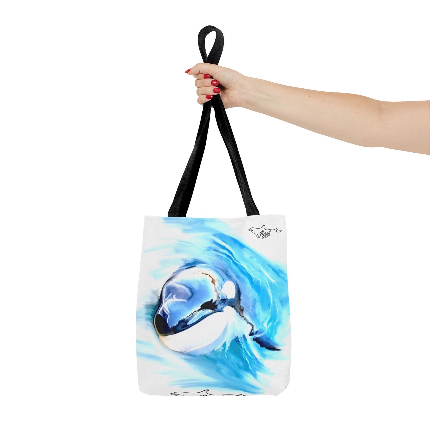 Curious Orca Tote Bag (AOP)