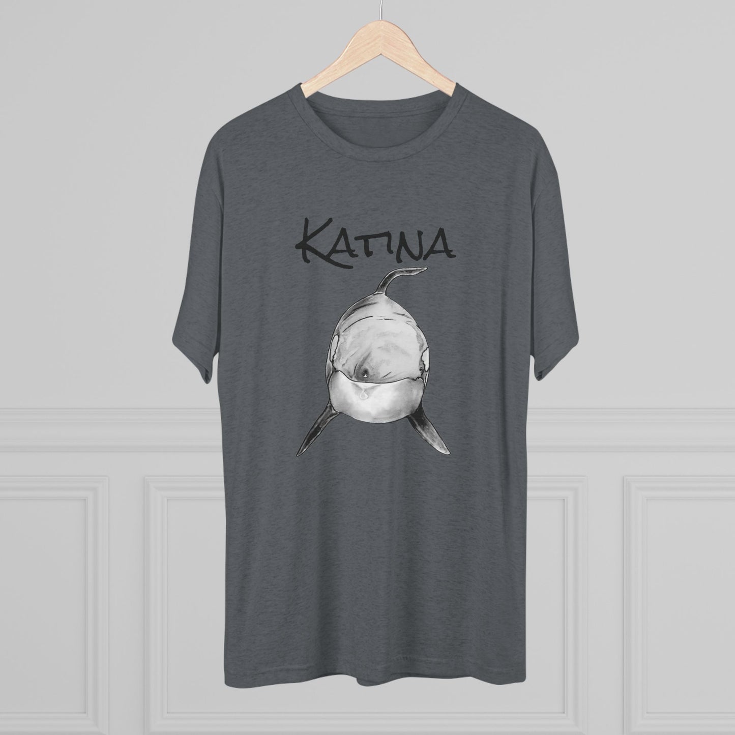 Katina Orca Whale Unisex Tri-Blend Graphic Crew Tee