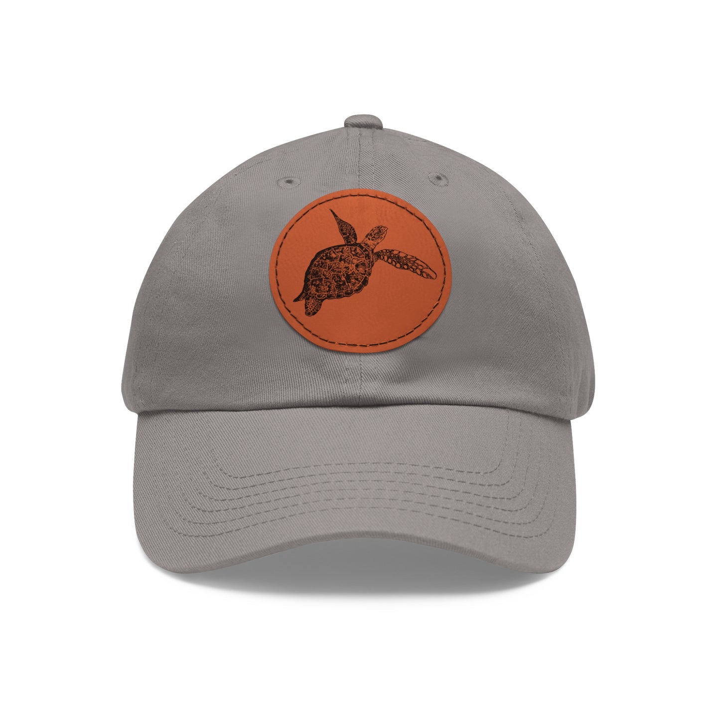 Sea Turtle Hat with Leather Patch (Round)