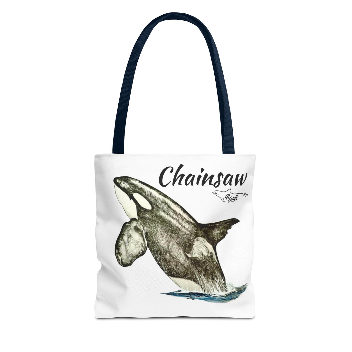 Biggs Killer Whale Chainsaw Tote Bag (AOP)