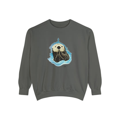 Sea Otter Colored Unisex Garment-Dyed Sweatshirt