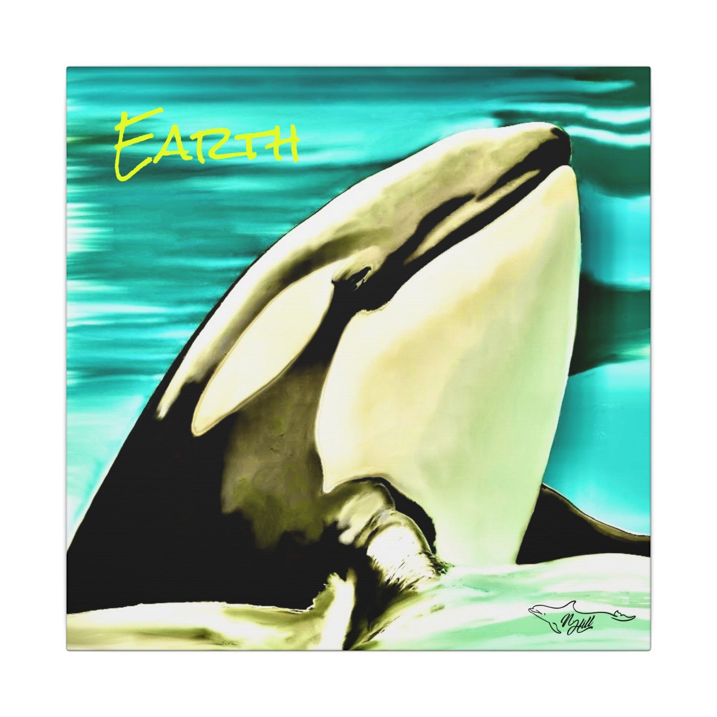 Earth Orca Tribute Matte Canvas 12" x 16", Stretched, 0.75"