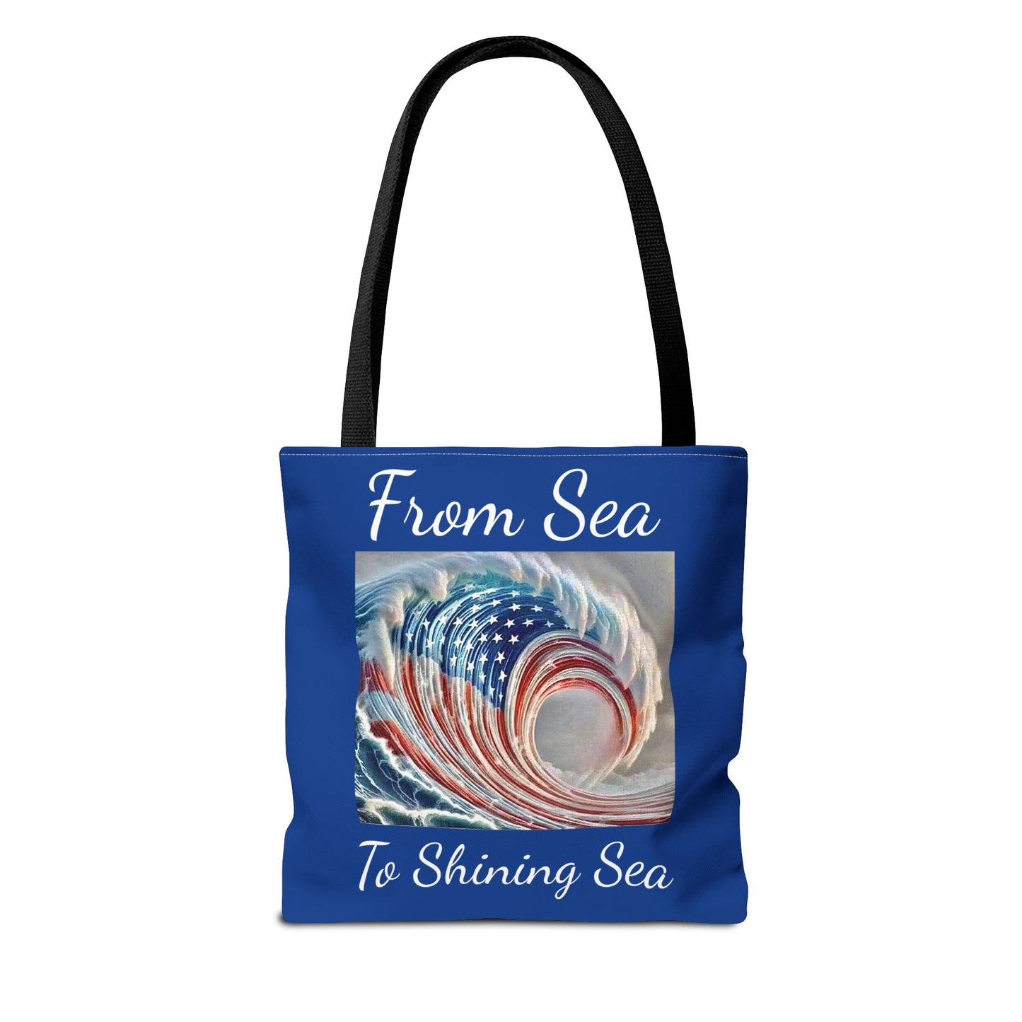 Flag Navy Blue Ocean Tote Bag (AOP)