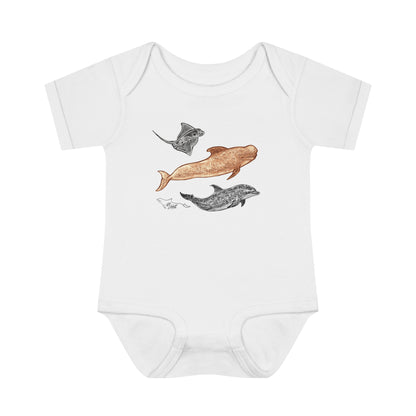 Sea Animals Infant Baby Rib Bodysuit