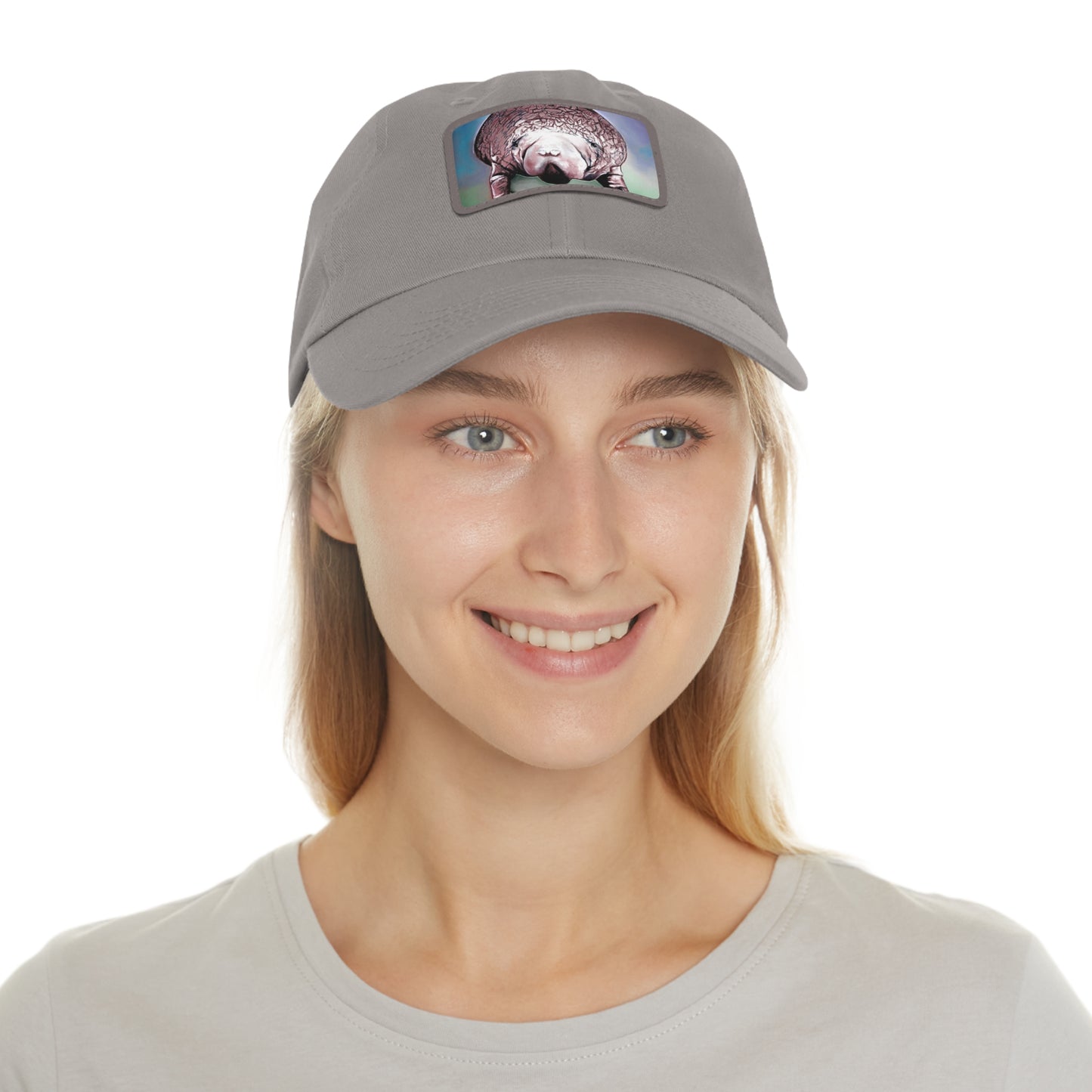 Manatee Hat with Leather Patch (Rectangle)