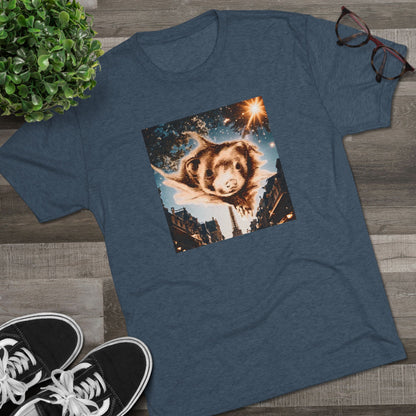 Paris Ferret Unisex Tri-Blend Crew Tee