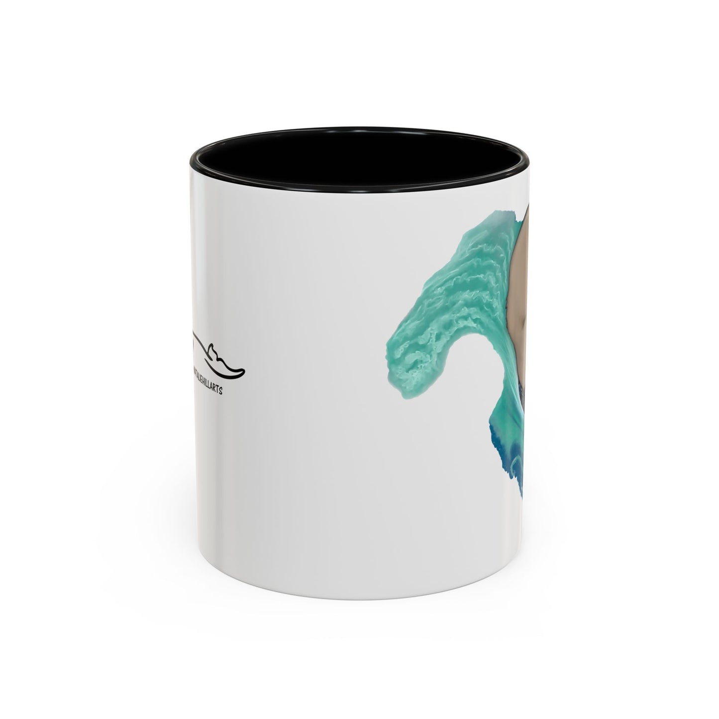 Surfing Beaver Accent Coffee Mug, 11oz