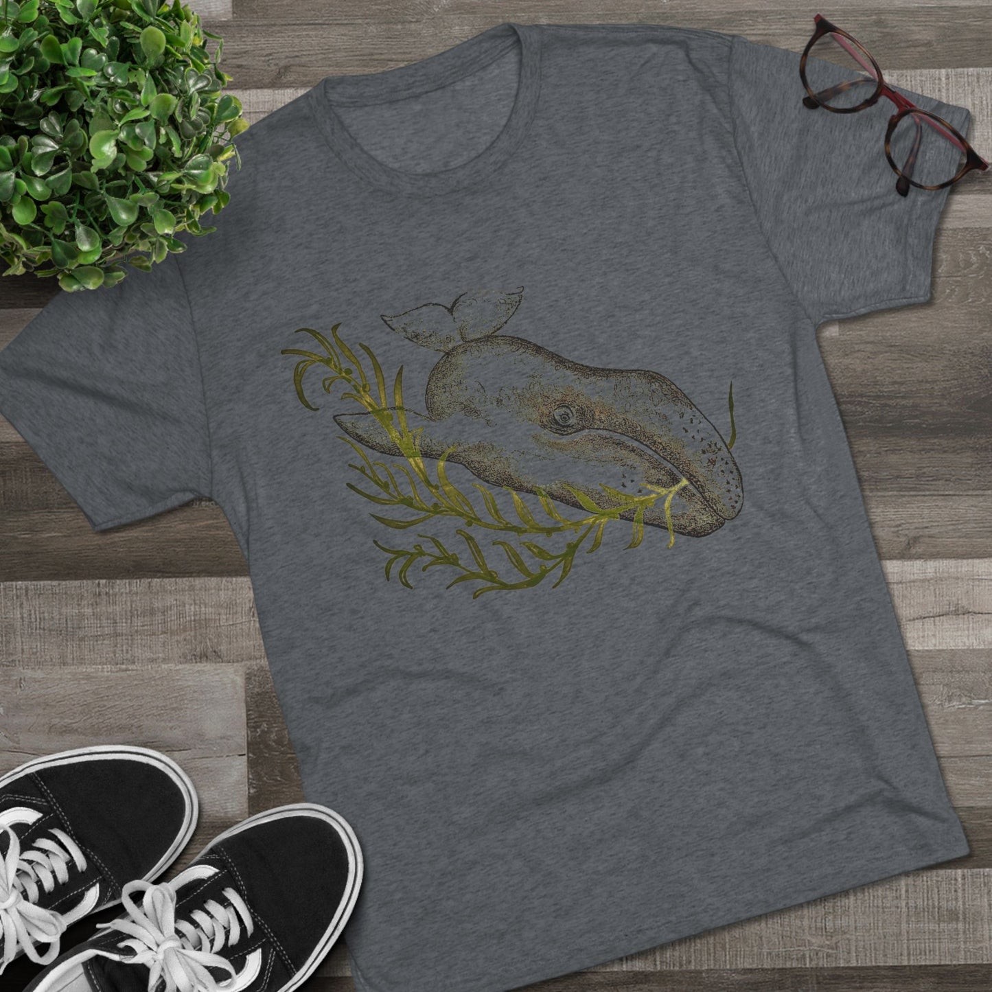 Grey Whale Unisex Tri-Blend Crew Tee