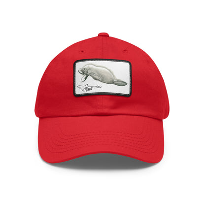 Manatee Hat with Leather Patch (Rectangle)