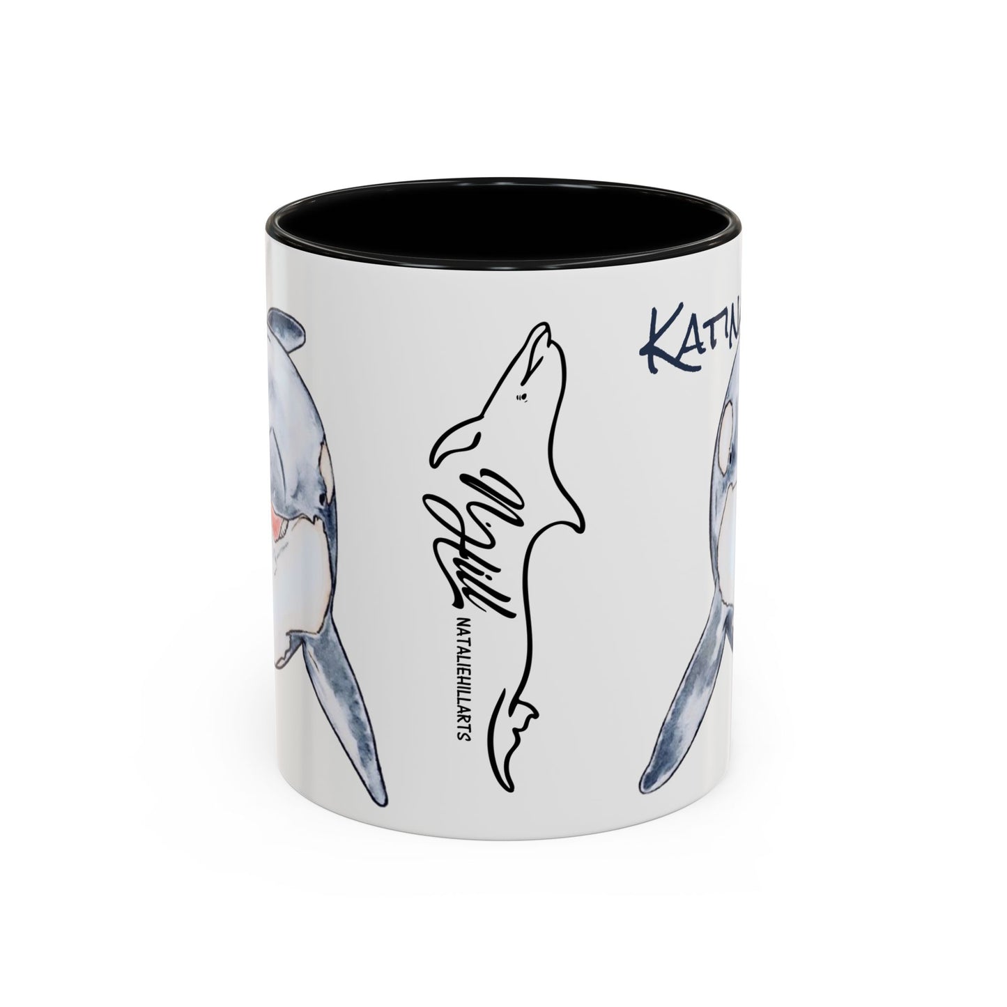 Katina Orca Whale Accent Coffee Mug (11, 15oz)