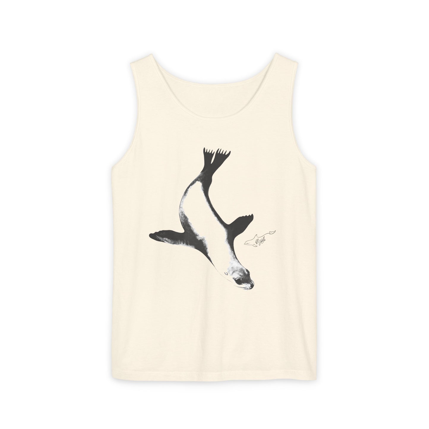 Sea Lion Unisex Garment-Dyed Tank Top