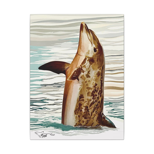 Bacardi Dolphin Matte Canvas, Stretched, 0.75"