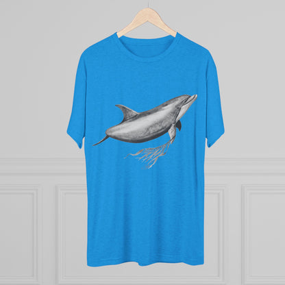 Bottlenose Dolphin Unisex Tri-Blend Crew Tee